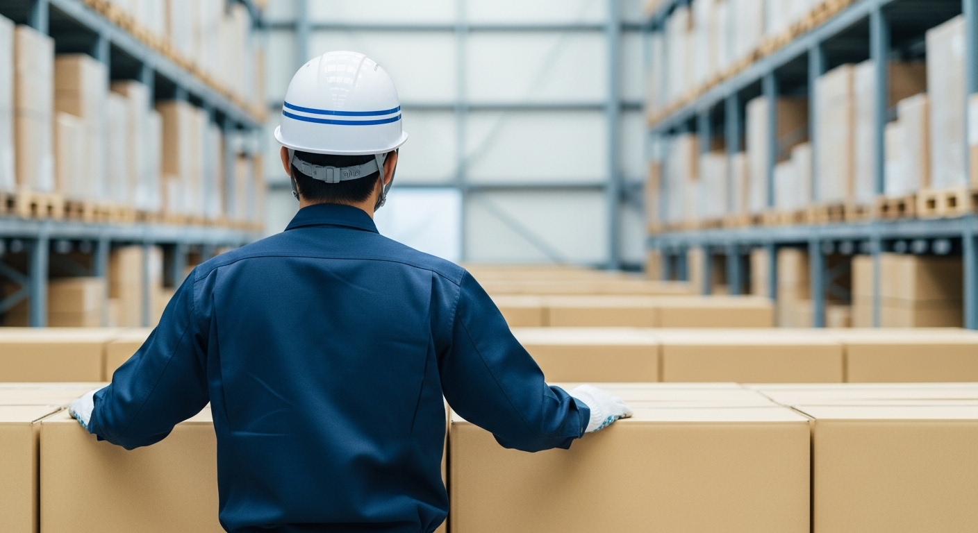 封函機の導入相談から機種選定・設置工事・保守までの5ステップを示した流れ図