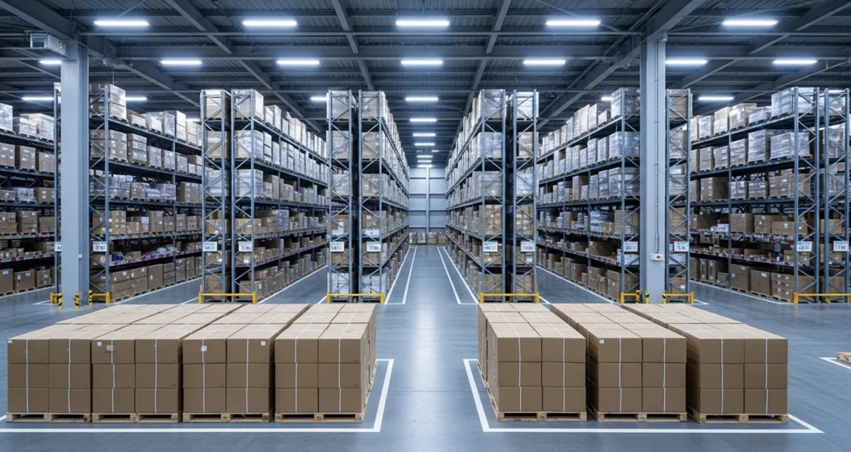 物流自動化が進む倉庫の全体像