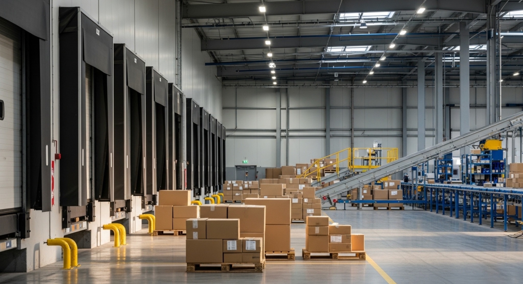 物流の5つの領域（調達・生産・販売・消費者・回収物流）のモノの流れを示した分類図