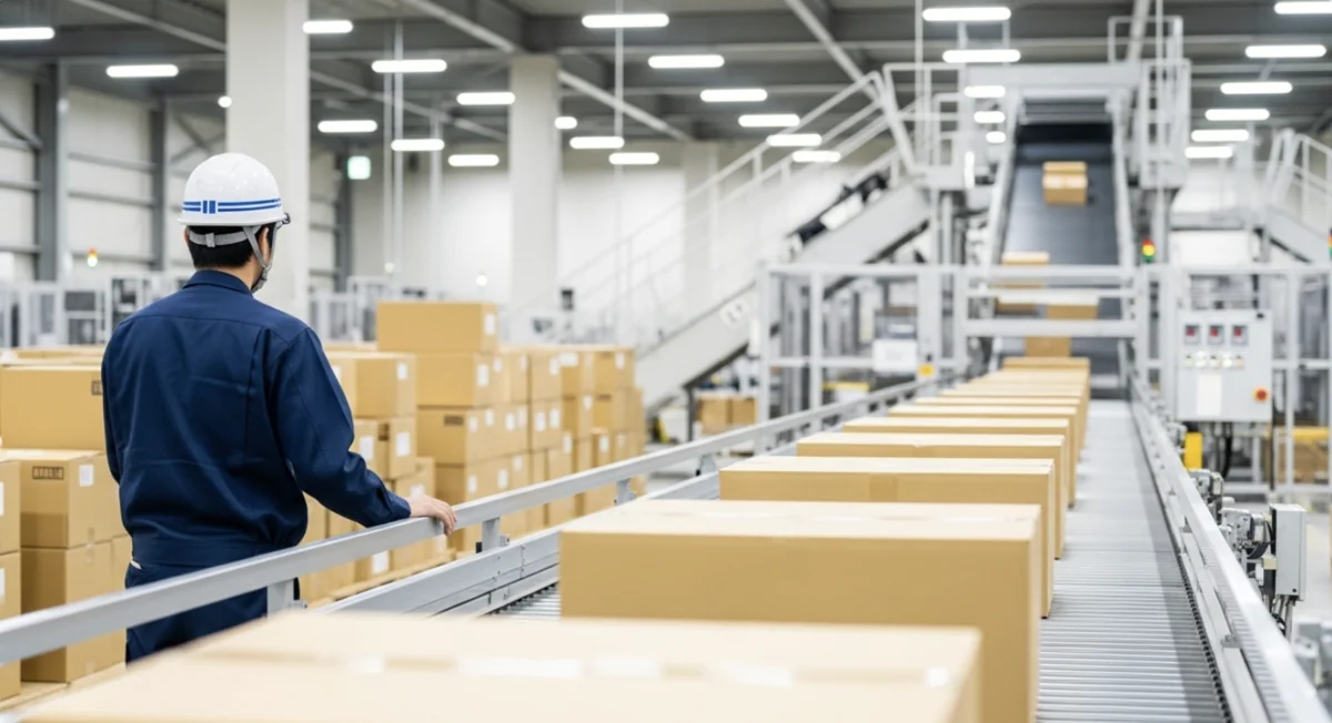 庫内自動化で人件費半減を実現した実例の現場