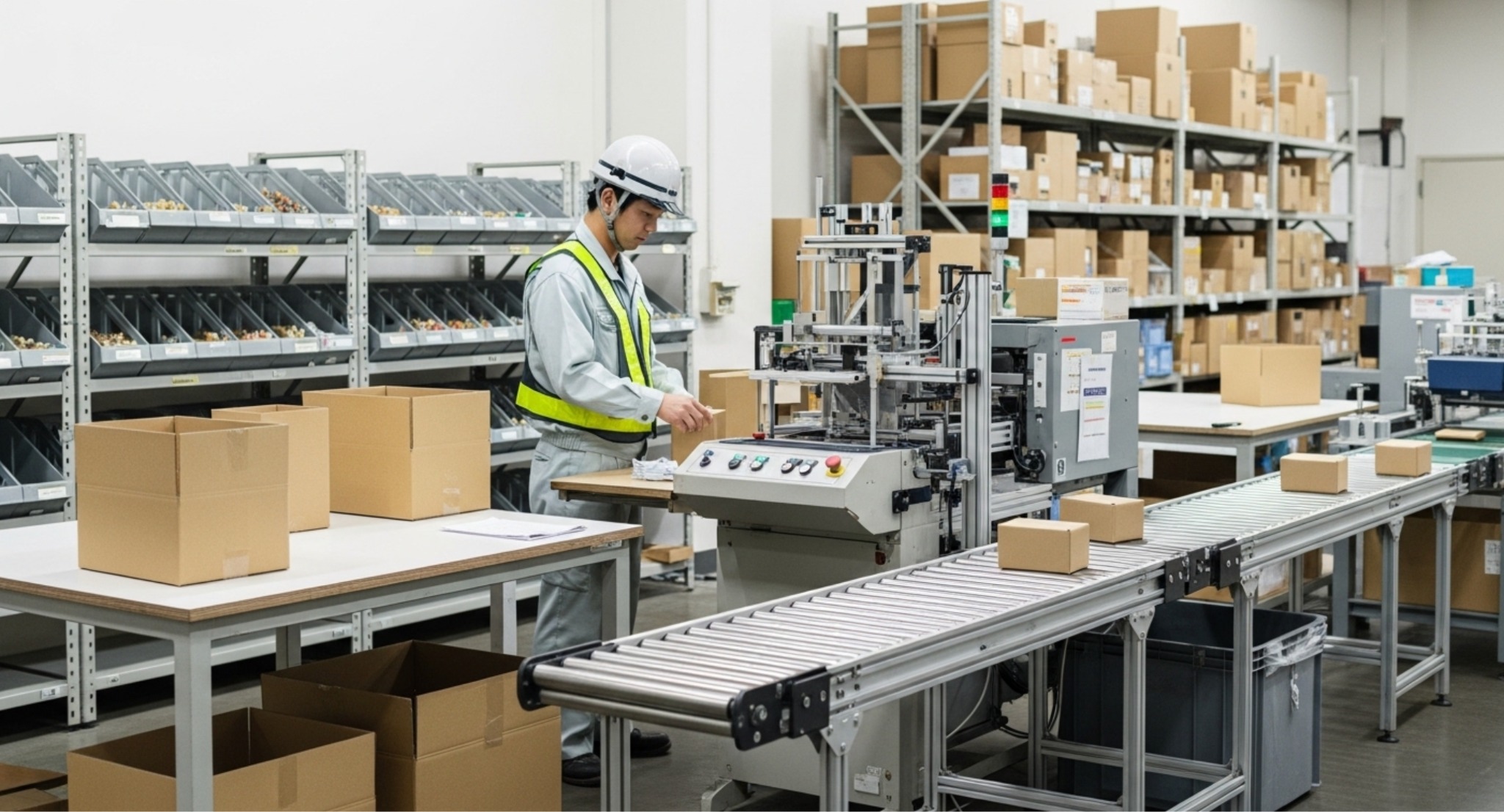 物流改善の優先順位を決める3ステップ（作業棚卸し・属人化特定・投資対効果）のフロー図