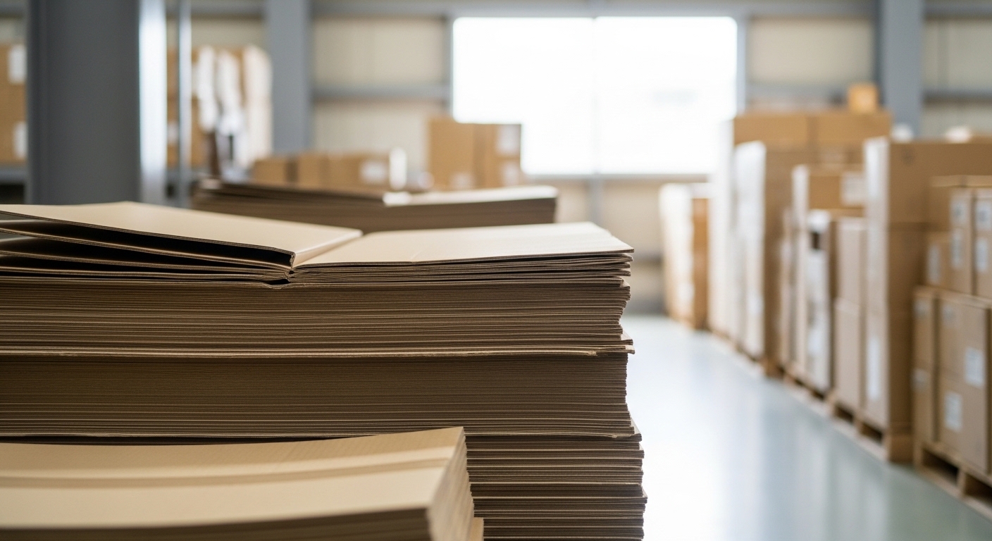 製函機（ケースフォーマー）が段ボールシートを自動で箱形状に組み立てる工程の図解