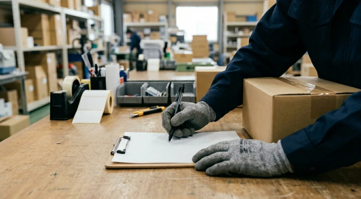 出荷業務の生産性を下げる5つの課題を可視化して整理した解説イメージ