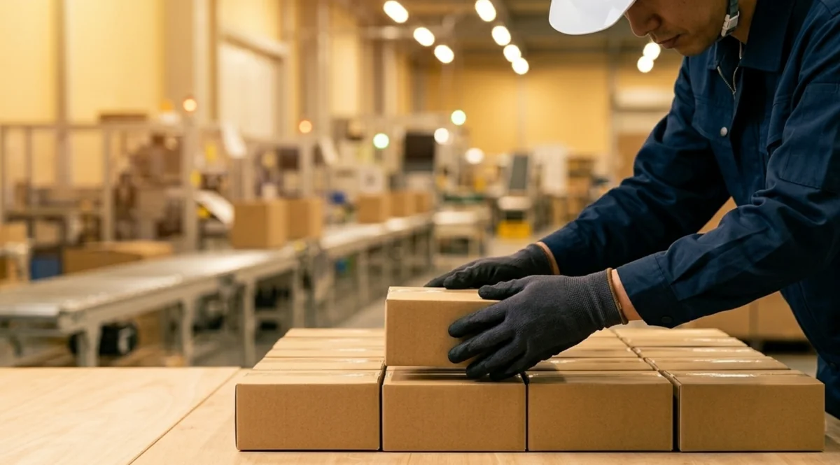 ロケーション管理と連動する梱包・出荷の後工程を示す画像