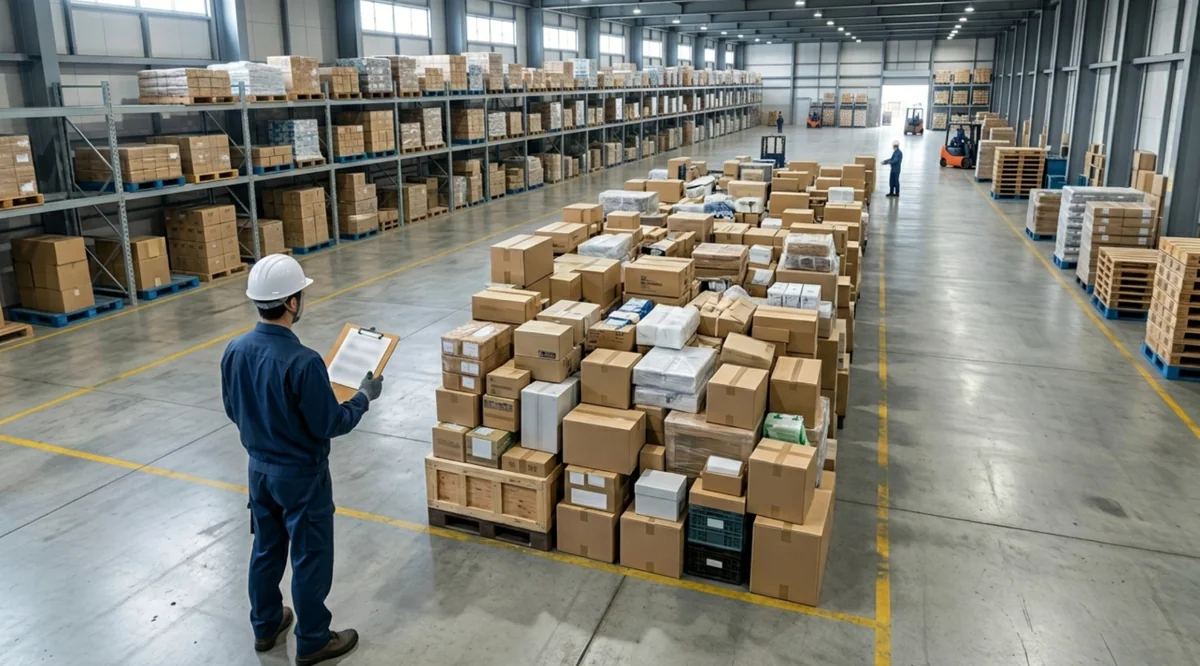 倉庫業務の効率化に向けて作業を7つの工程に分解して整理した図解